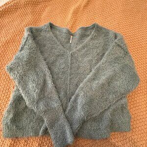 FREE PEOPLE Icing V-Neck Sweater In Spring Dust Sz X Small